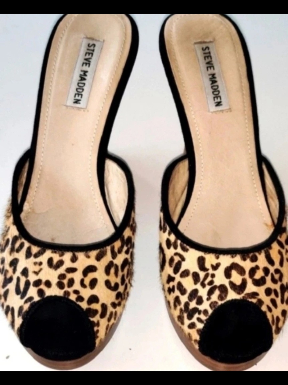 Steve Madden Womens 8 1/2M Leather Upper Wedges New...